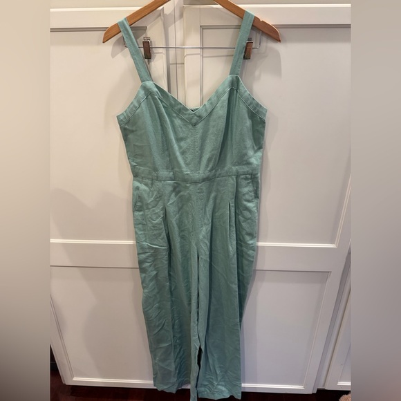 LOFT Pants - LOFT Mint Green Sleeveless Jumpsuit